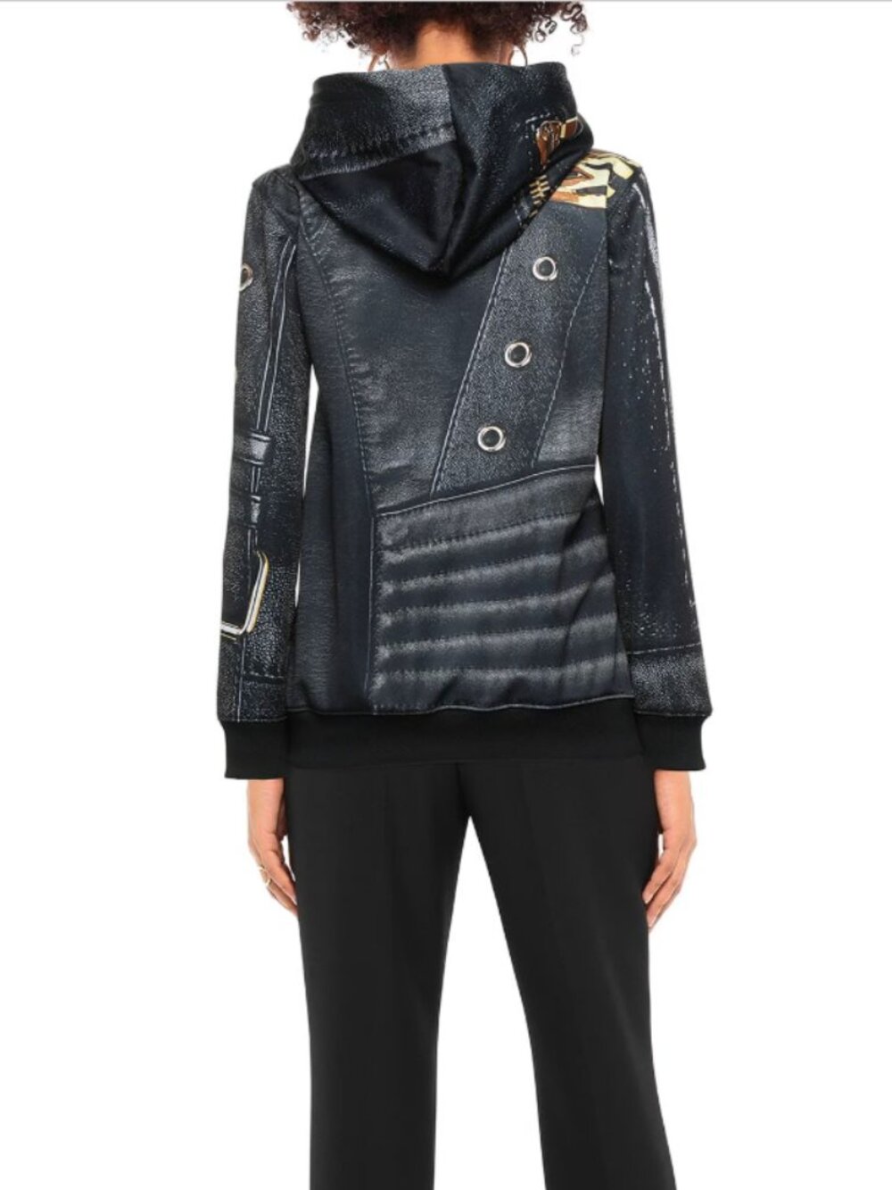 Moschino Black Hoodie US Size 6 - NWOT - Picture 3 of 11